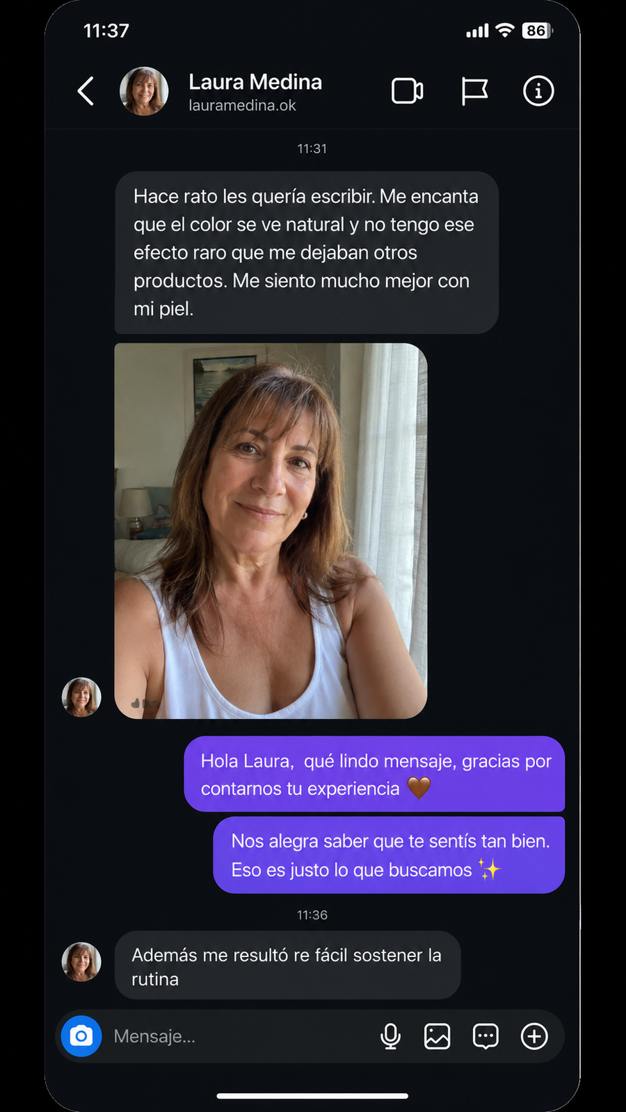 Testimonio de clienta Bronzea