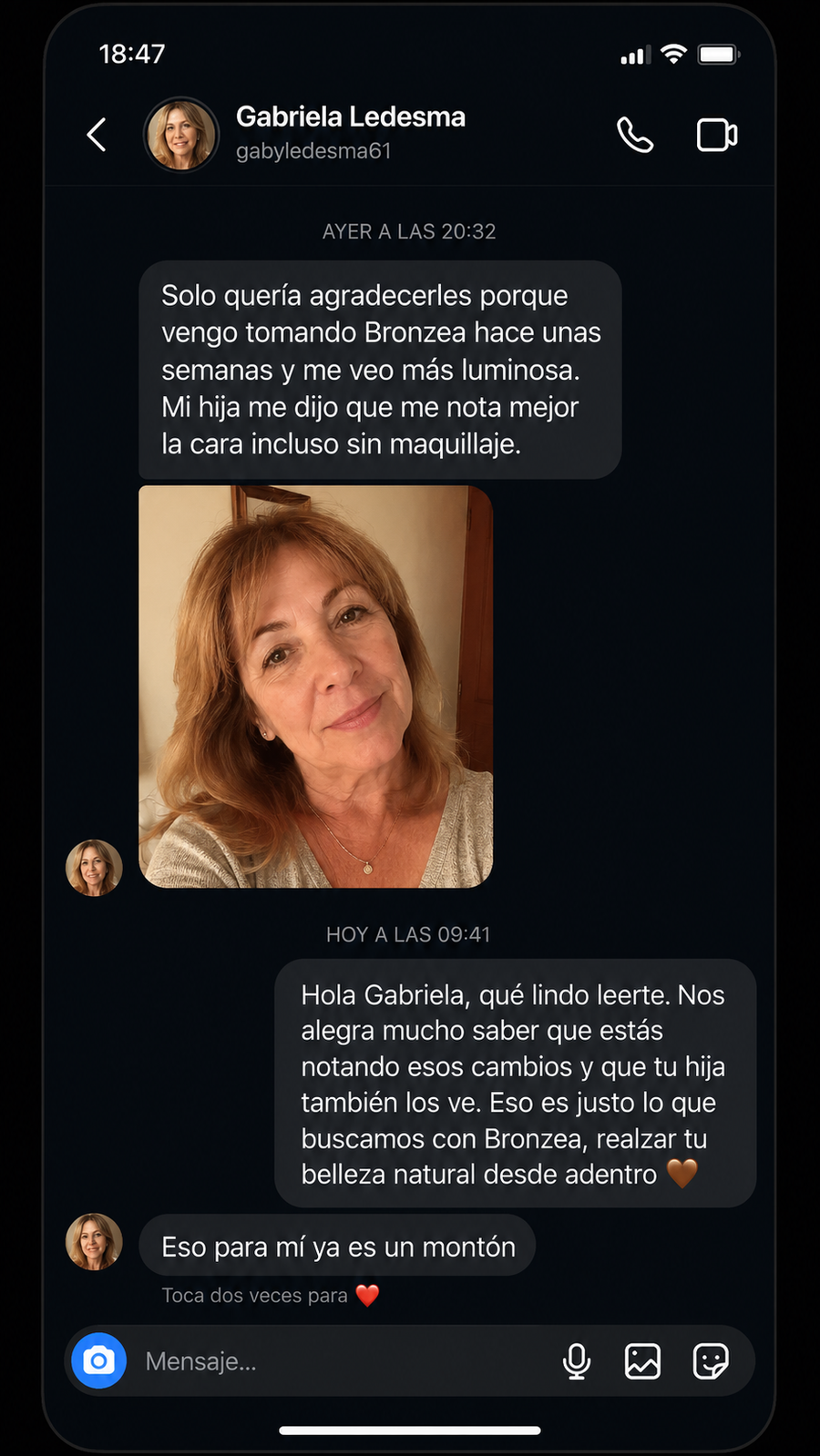 Testimonio de clienta Bronzea